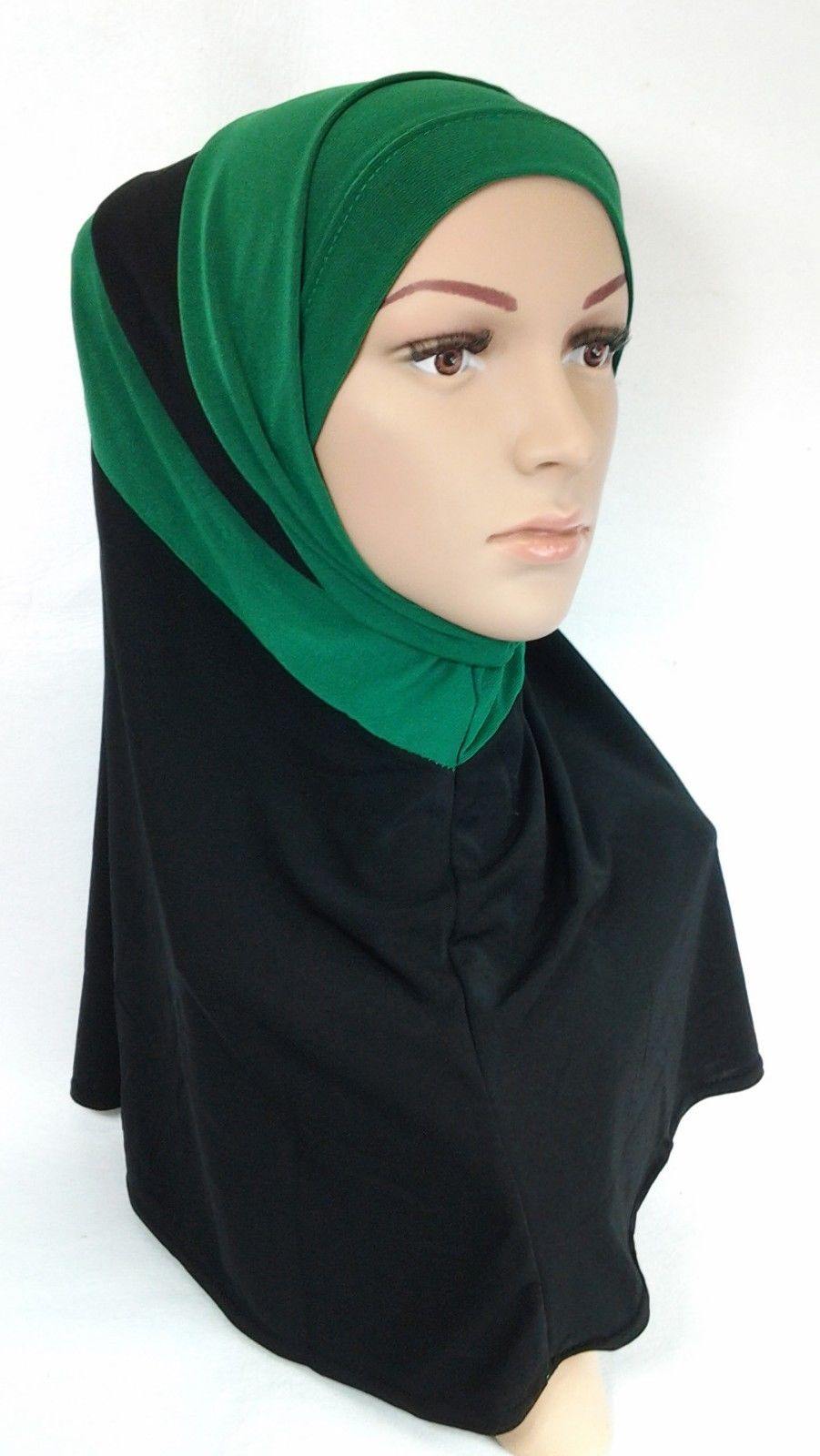 Crystal Linen Amira Muslim Hijab 2-color-Pattern Scarf - Arabian Shopping Zone