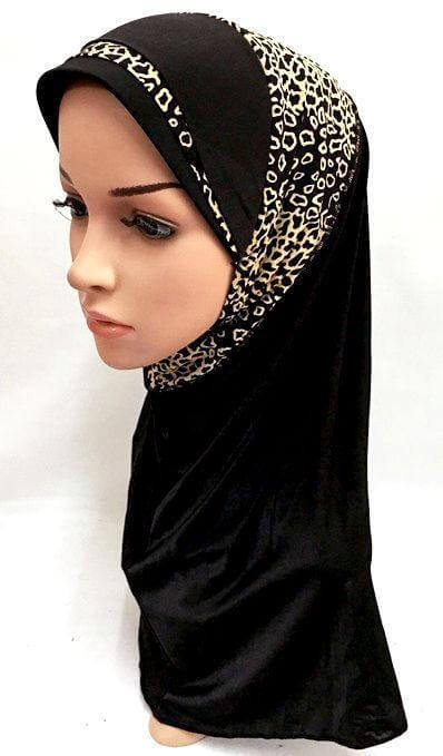 Viscose Ice Silk Lace Black Muslim Hijab Islamic Scarf Shawls - Arabian Shopping Zone