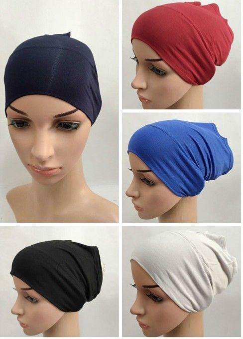 Cotton UnderHijab Scarf Shawl Slip on Bonnet Hijab Tube Hair Loss (12 colors) - Arabian Shopping Zone